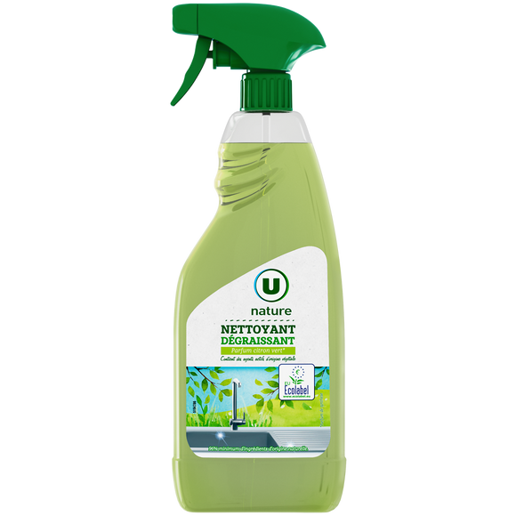 U NATURE Nettoyant dégraissant parfum citron vert  spray de 750ml