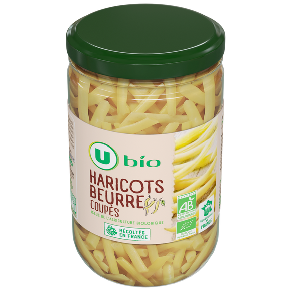 U BIO Haricots beurre coupés - Bocal 360g