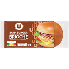 U Pains Burger briochés x4 - 308g