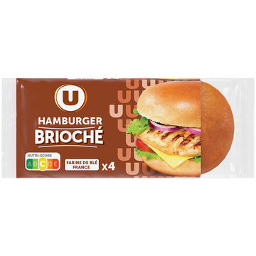 U Pains Burger briochés x4 - 308g