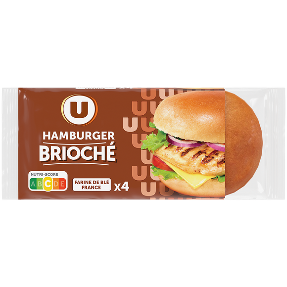 U Pains Burger briochés x4 - 308g