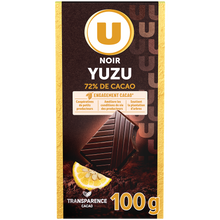 U Chocolat noir yuzu Tablette de 100g