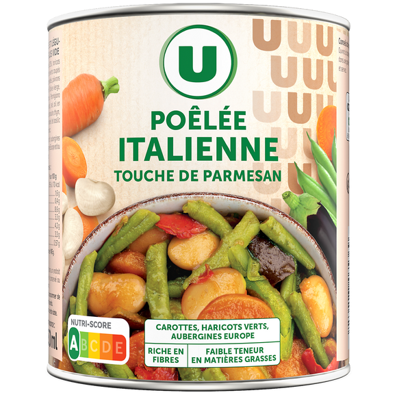 U Légumes cuisinés Pôélée italienne - Boîte 580g