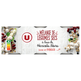 U Mélange de légumes haricots noirs - 3 boîtes de 125g