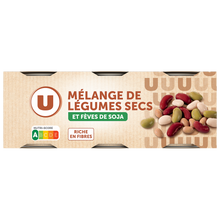 U Mélange de légumes fèves de soja - 3 boîtes de 125g