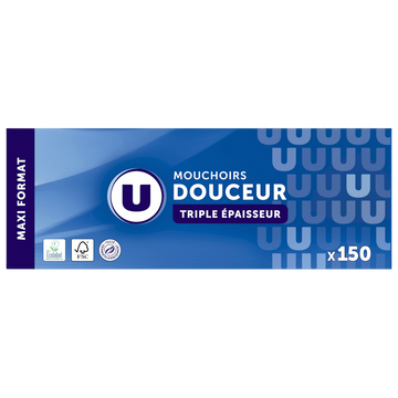 U Mouchoirs maxi 3 plis  x150