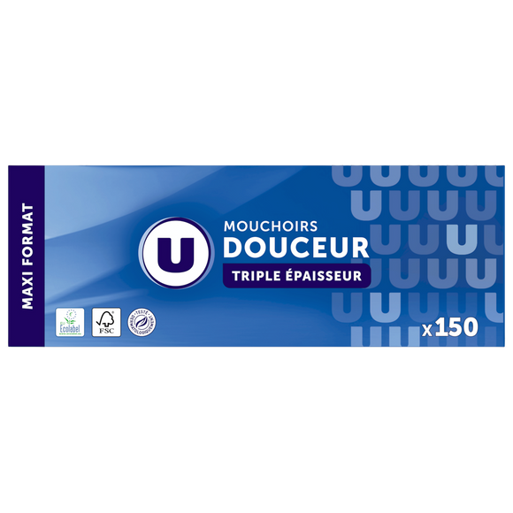 U Mouchoirs maxi 3 plis  x150