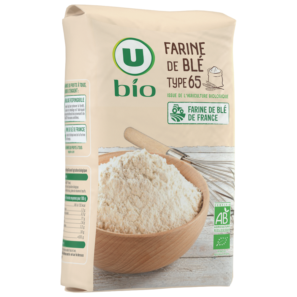 U BIO Farine de blé T65 - 1kg