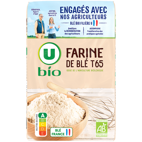 U BIO Farine de blé T65 - 1kg