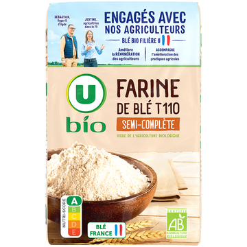 U BIO Farine Type 110 semi complète sur meule de pierre 1kg