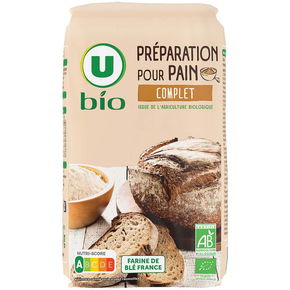 U BIO Préparation pour Pain Complet  1kg