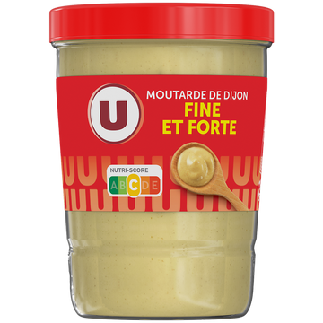 U Moutarde de Dijon verre cannelé 17cl 150g