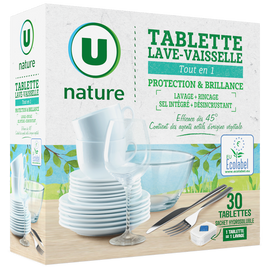 U NATURE Tablettes lave vaisselle tout en 1 x30