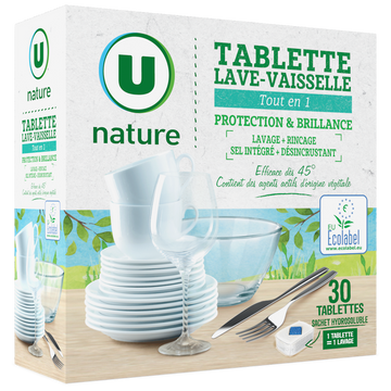 U NATURE Tablettes lave vaisselle tout en 1 x30
