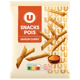 U Snack pois saveur curry  60g