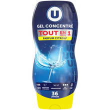 U Gel lave-vaisselle tout en 1 parfum citron flacon 720ml