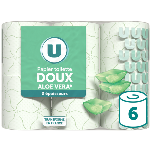 U Papier toilette aloe vera 2 plis x6