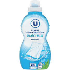 U Lessive liquide concentrée fraîcheur  30 lavages  soit 0,960L