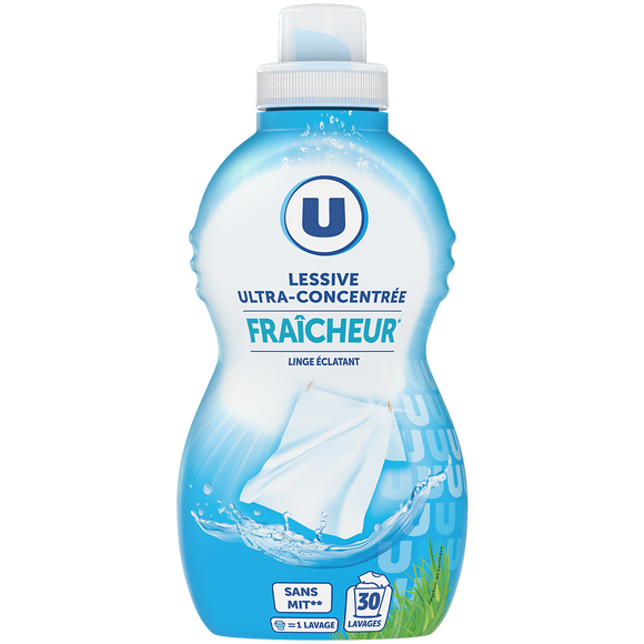 U Lessive liquide - Fraicheur - 30 lavages - 0.96 l