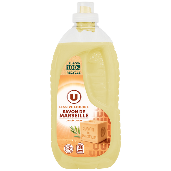 U Lessive liquide - Savon de Marseille - 45 lavages - 2.25 l