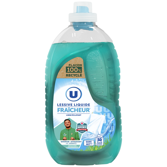 U Lessive liquide - Fraicheur - 30 lavages - 1.5 l