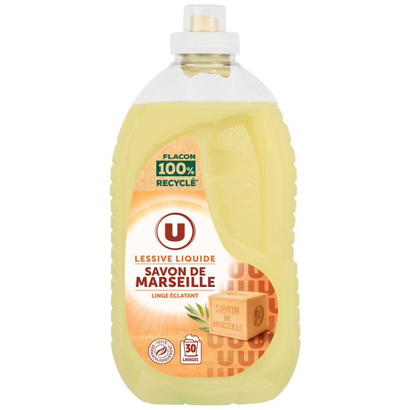 U Lessive liquide savon de Marseille  30 lavages, 1,5l