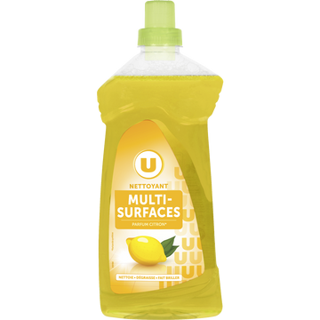 U Nettoyant ménager multi-surfaces parfum écorce citron  flacon de 1,25l
