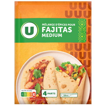 U Mélanges épices pour fajitas  sachet 30g