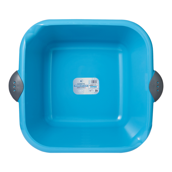 U Cuvette carrée 13l colori assorti:bleu et gris-