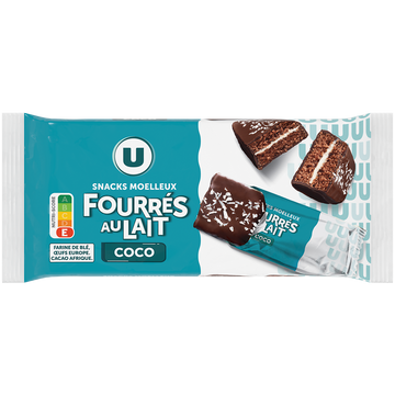 U Gâteau Moelleux coco fourré au lait 390g
