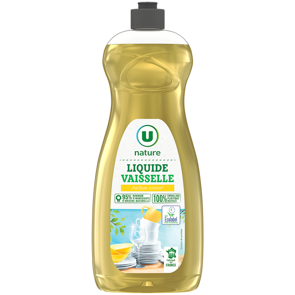 U NATURE Liquide vaisselle parfum citron - flacon 750ml