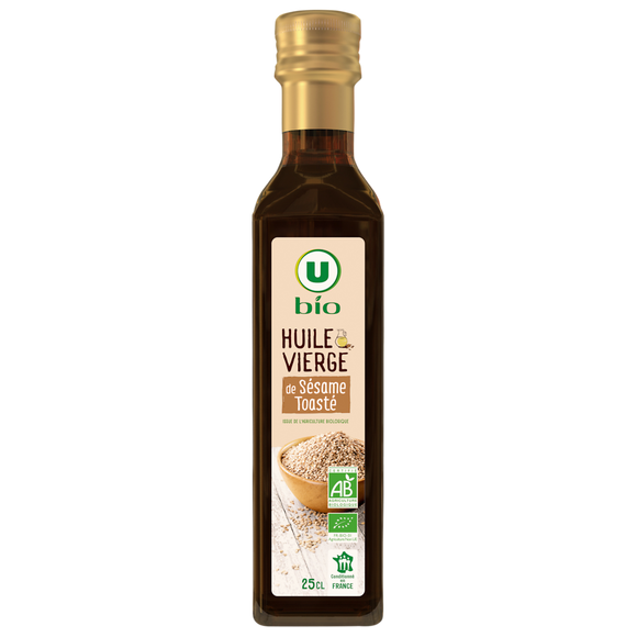 U BIO Huile sésame toastée - Bouteille  250ml