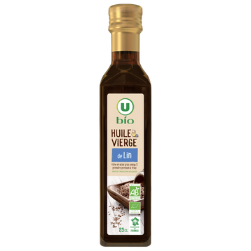 U BIO Huile de lin  bouteille de 250ml