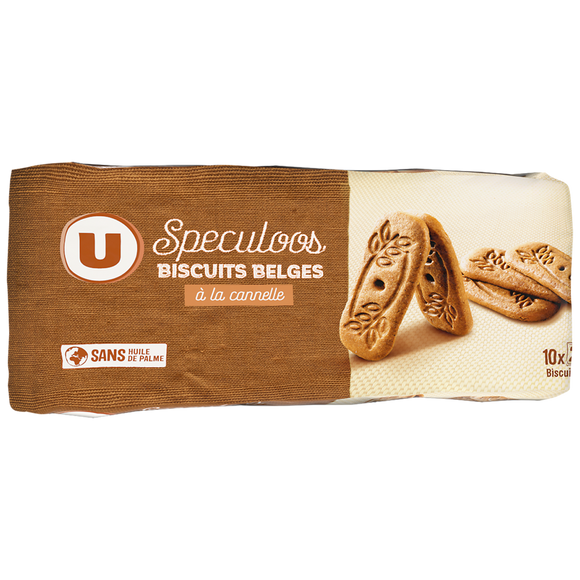 U Gâteau Spéculoos biscuit belge canelle sans huile de palme sachet 168g