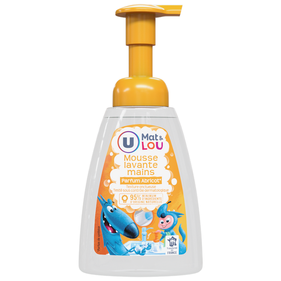 U Mousse lavante mains Abricot - 250ml