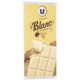 U Chocolat blanc  2 Tablettes de 100g