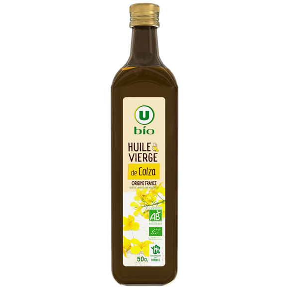 U BIO Huile vierge de colza Bouteille 500mL