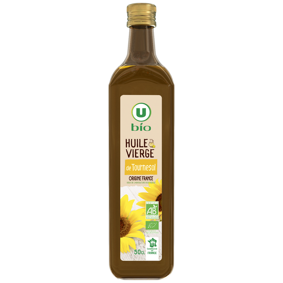 U BIO Huile vierge de tournesol Bouteille 500mL
