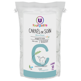 U TOUT PETITS Coton carré de soin x200