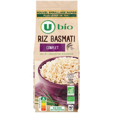 U BIO Riz basmati complet  500g