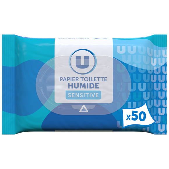 U Papier toilette humide sensitive x50