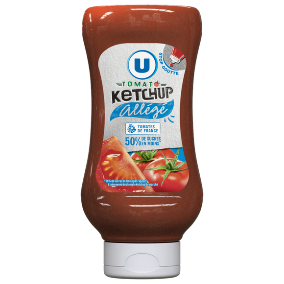 U Ketchup allegé 50% de sucre en moins 540g