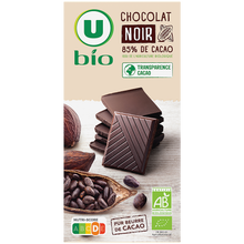 U BIO Chocolat noir 85% tablette de 100g