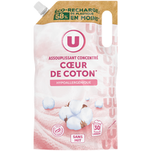 U Adoucissant concentré parfum coeur de coton recharge 750ml