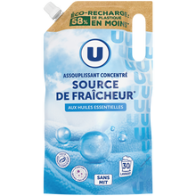 U Adoucissant concentré parfum source de fraîcheur recharge 750ml