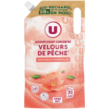 U Adoucissant concentré parfum velours de pêche recharge 750ml