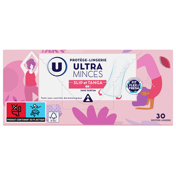 U Protège-lingerie ultra slip & tanga boîte x30