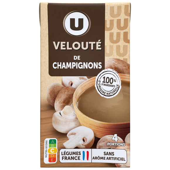 U Soupe Velouté de champignons brique 1 litre