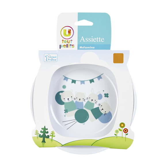 U TOUT PETITS Assiette melamine decoree