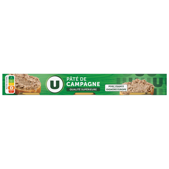 U Pâté de campagne pur porc qualité supérieure  3x1/10, 234g
